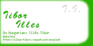 tibor illes business card